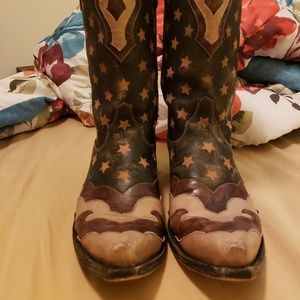 Vintage style Old Gringo American Flag Boots